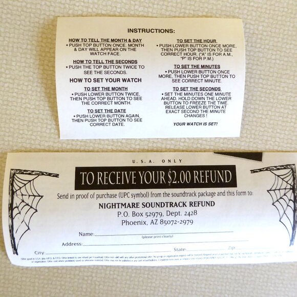 NEW 1994 DISNEY NIGHTMARE BEFORE CHRISTMAS COMPLETE DIGITAL WATCH SET OF 4 - Picture 9 of 14